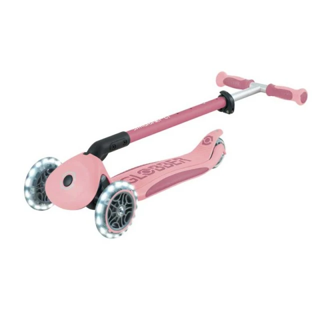 5 in 1 scooter GLOBBER GO UP DELUXE LIGHTS 360° - pastel pink