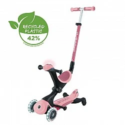5 in 1 scooter GLOBBER GO UP DELUXE LIGHTS 360° - pastel pink