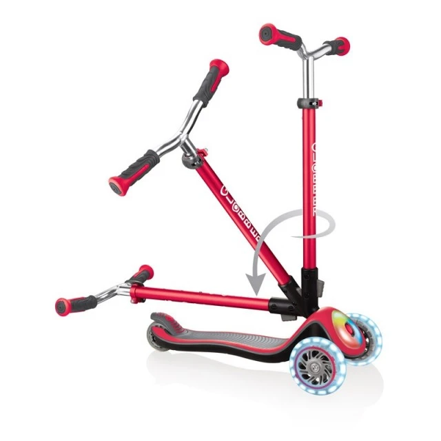 Scooter Elite Prime with light-up wheels - Red