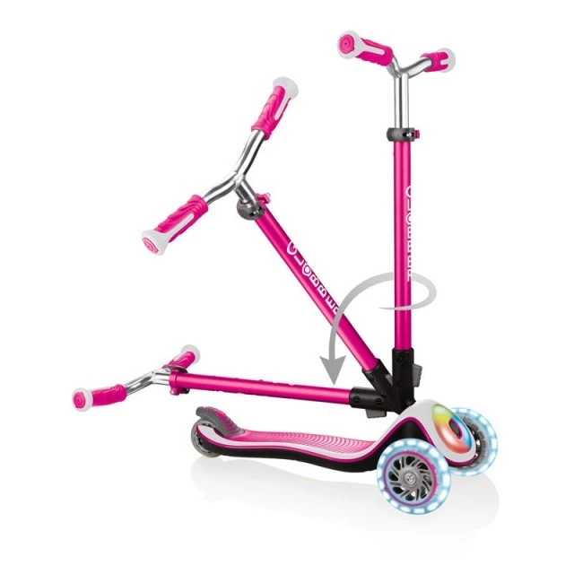 Scooter Elite Prime with light-up wheels - Pink