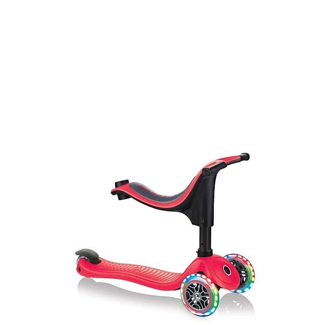 Globber 4 in 1 scooter with stabilizer, GO UP Sporty Lights - Red