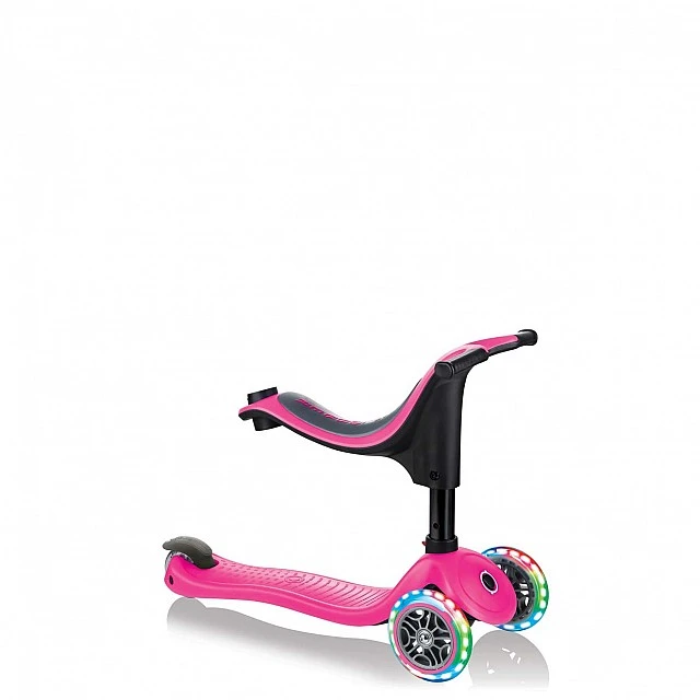 Globber 4 in 1 scooter with stabilizer, GO UP Sporty Lights - Pink