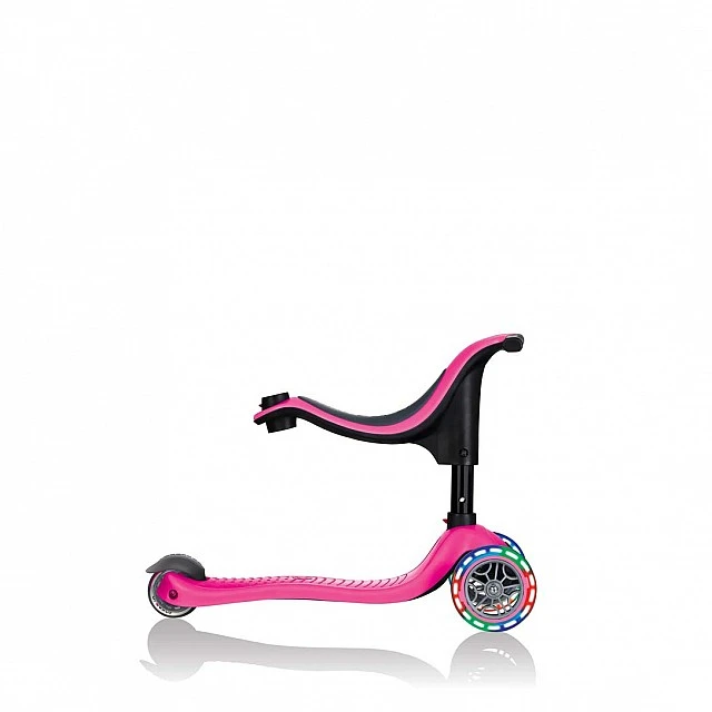 Globber 4 in 1 scooter with stabilizer, GO UP Sporty Lights - Pink