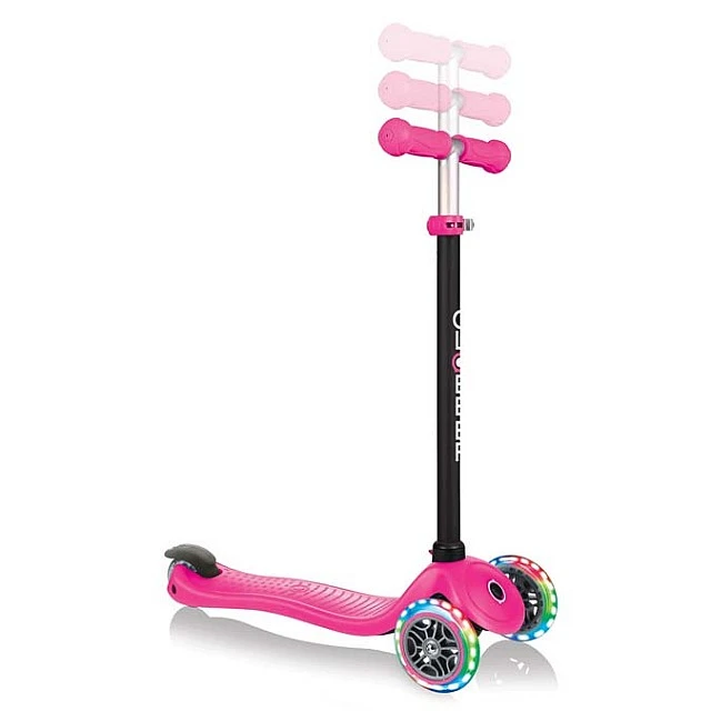 Globber 4 in 1 scooter with stabilizer, GO UP Sporty Lights - Pink