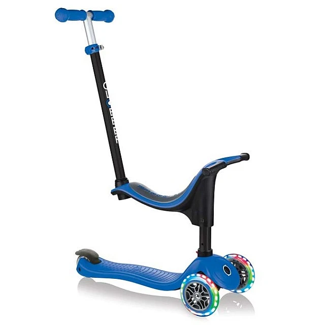Globber 4 in 1 scooter with stabilizer, GO UP Sporty Lights - Blue
