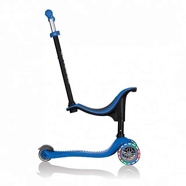 Globber 4 in 1 scooter with stabilizer, GO UP Sporty Lights - Blue