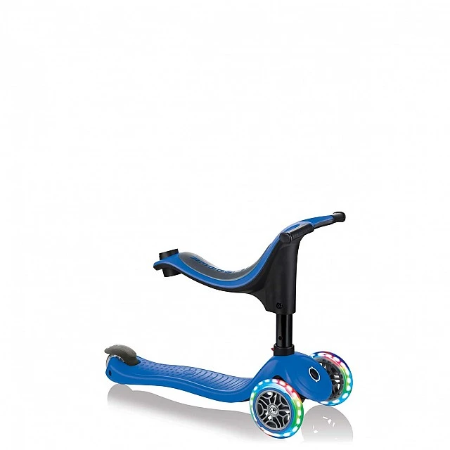Globber 4 in 1 scooter with stabilizer, GO UP Sporty Lights - Blue