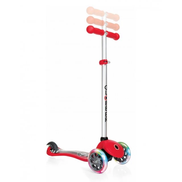 Primo Fantasy Light scooter with light-up wheels - Red racing print