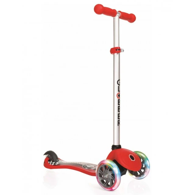 Primo Fantasy Light scooter with light-up wheels - Red racing print