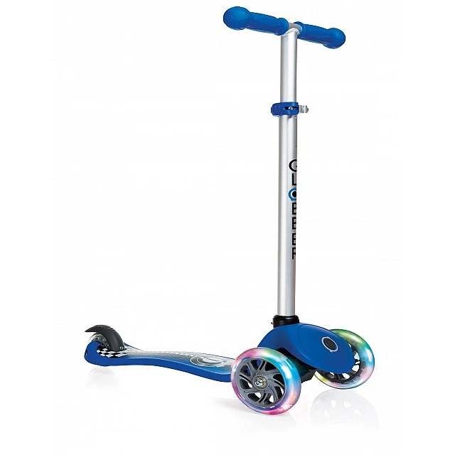 Primo Fantasy Light Scooter with Glowing Tires - Blue Racing Print