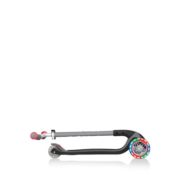 Globber Master Lights 3 Wheel Scooter, Black and Red