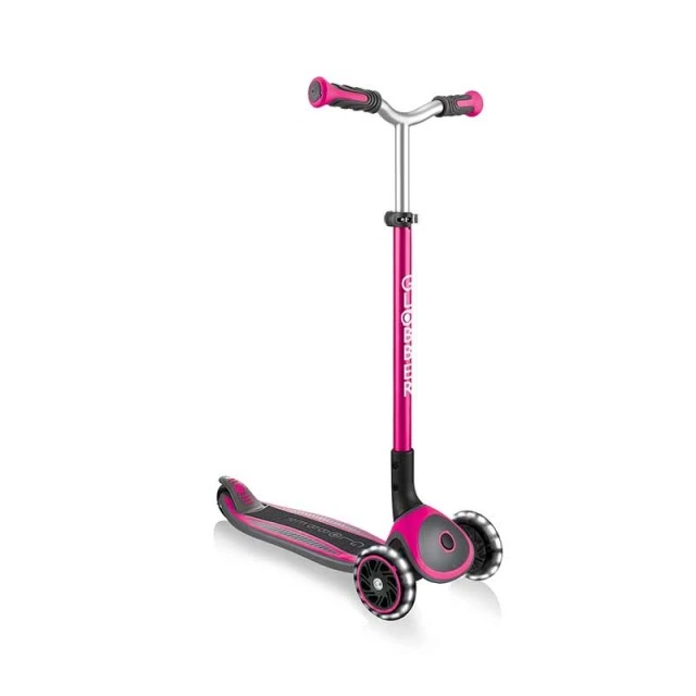 Globber Master Lights 3 Wheel Scooter, Pink