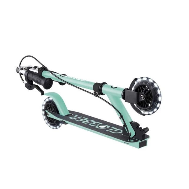 Scooter with handbrake FLOW ELEMENT JUNIOR LIGHTS, mint