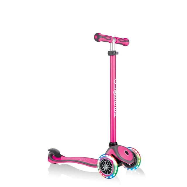 Globber Go Up Comfort Lights 5 in 1 Parental Control Scooter - Pink