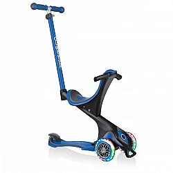 Тротинетка с родителски контрол 5 в 1 Globber Go Up Comfort Lights - синя