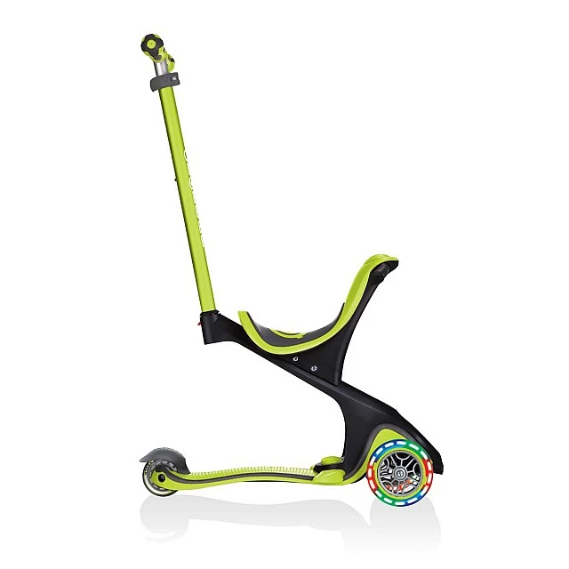 Globber Go Up Comfort Lights 5 in 1 Parental Control Scooter - Green