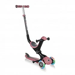 GO UP Deluxe Lights 5 in 1 Parental Control Scooter - Rose Ash