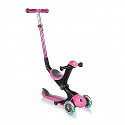 GO UP Deluxe Lights 5 in 1 Parental Control Scooter - Pink