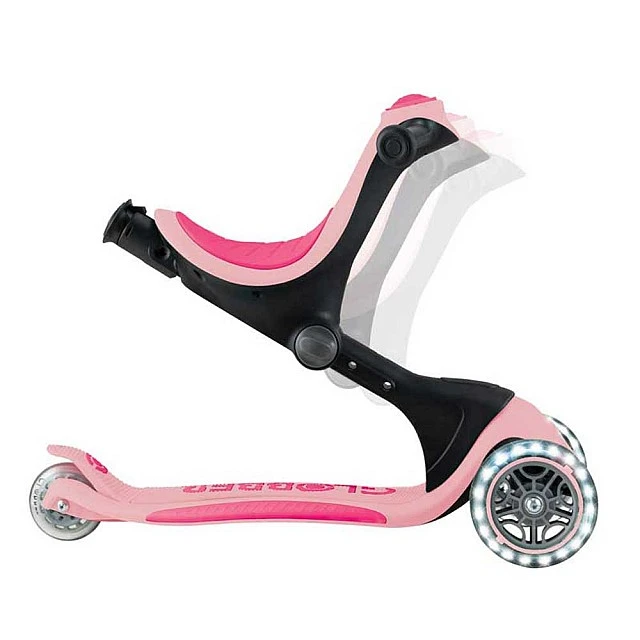 Scooter with parental control GO UP DELUXE LIGHTS, pastel pink