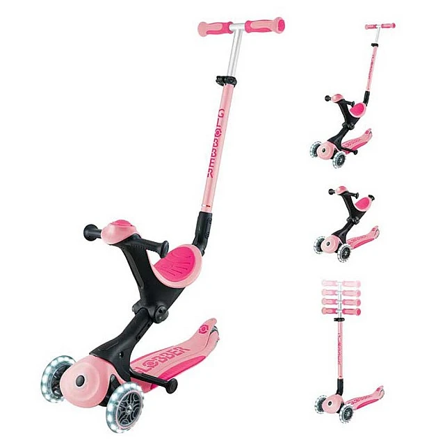 Scooter with parental control GO UP DELUXE LIGHTS, pastel pink