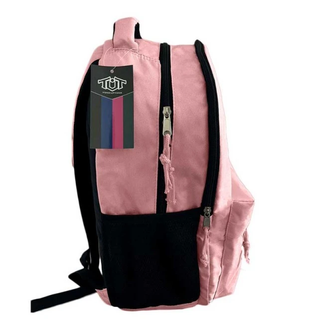 Toneuptone Pastel Pink School Backpack