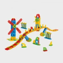 Вафлен конструктор от 245 части-Мост с вятърници мелници