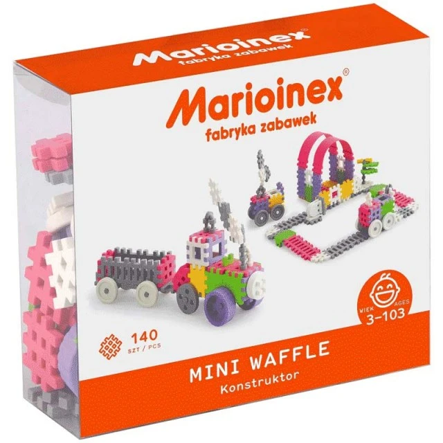 Waffle mini construction set 140 pieces, pink