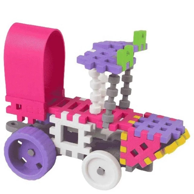 Waffle mini construction set 140 pieces, pink