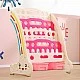 Combined children’s bookshelf for books and toys - red