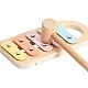 Funny wooden hedgehog - a sorter with a xylophone in pastel colors