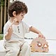 Funny wooden hedgehog - a sorter with a xylophone in pastel colors