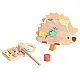 Funny wooden hedgehog - a sorter with a xylophone in pastel colors