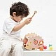 Funny wooden hedgehog - a sorter with a xylophone in pastel colors