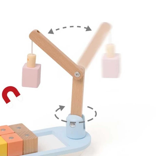 A fun children’s dexterity game with wooden blocks - Ship