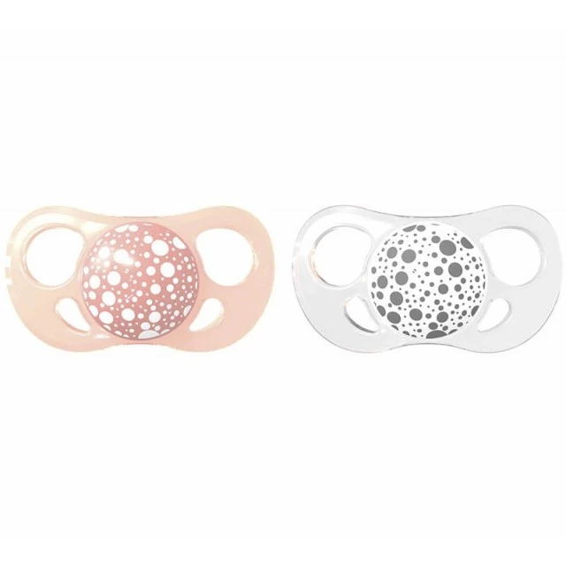 Pacifiers for babies Twistshake 2 pcs. 6+ months black and white