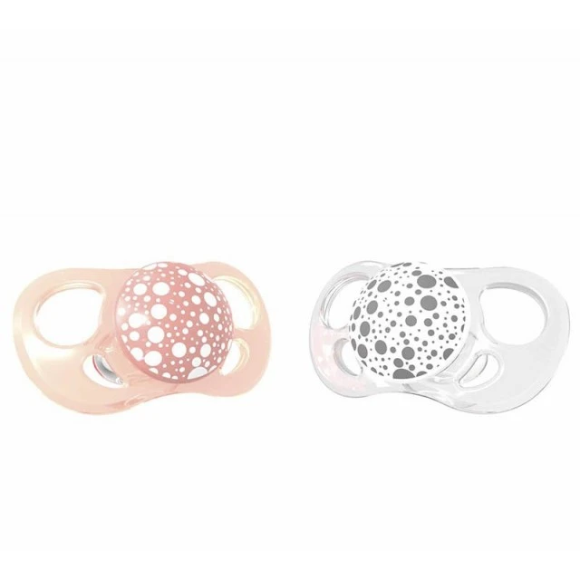 Pacifiers for babies Twistshake 2 pcs. 6+ months black and white