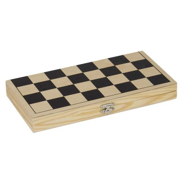 Chess in a plywood box