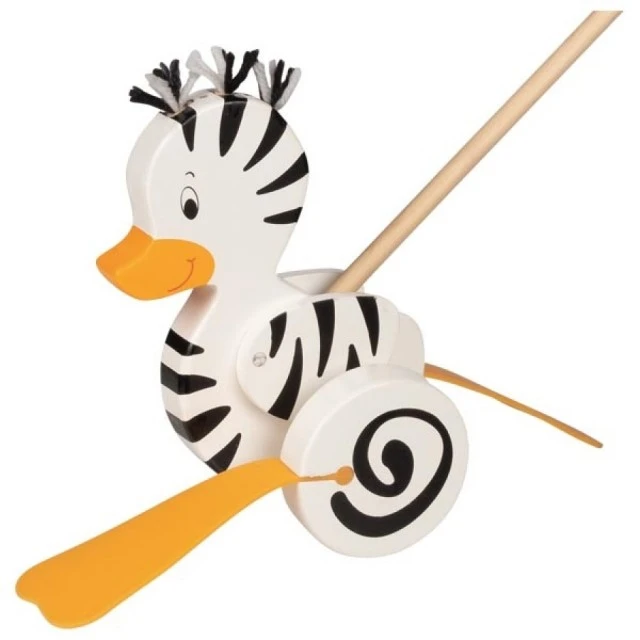 Zebra duck to push