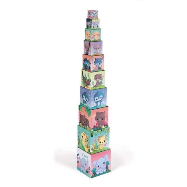 Pyramid of cubes, Cute animals
