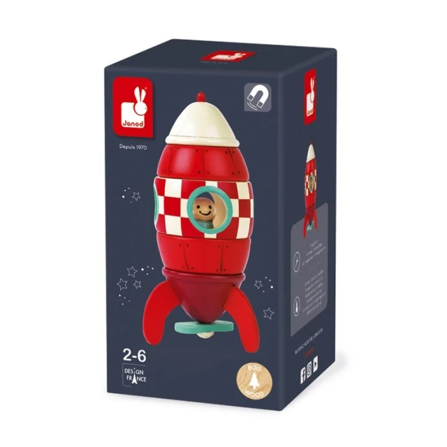A small magnetic rocket