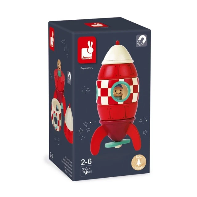 A small magnetic rocket