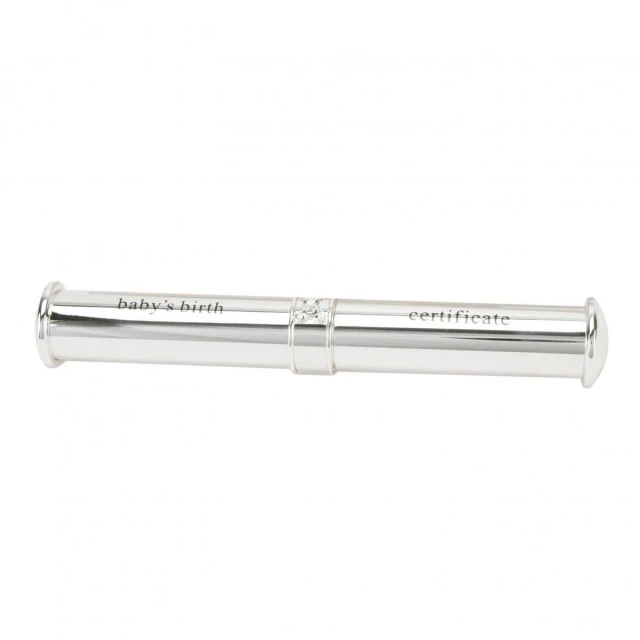Bambino Silver Plated Birth Certificate Scroll