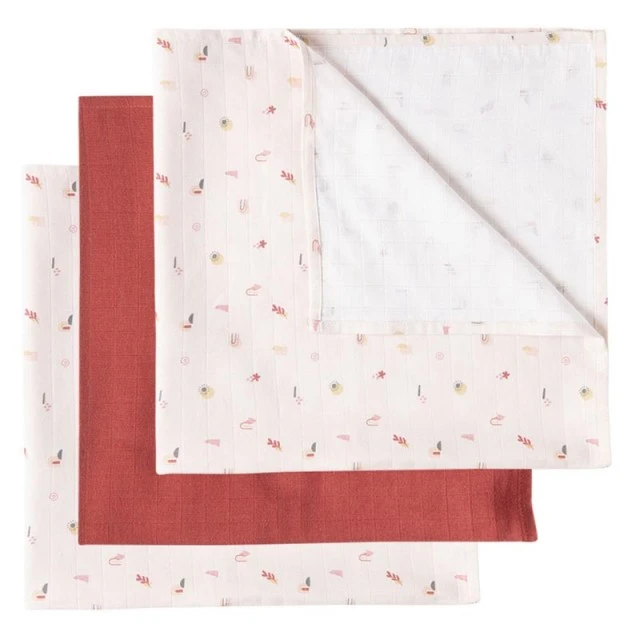 Luma 3 muslin squares 70x70 cm Sunset Shapes