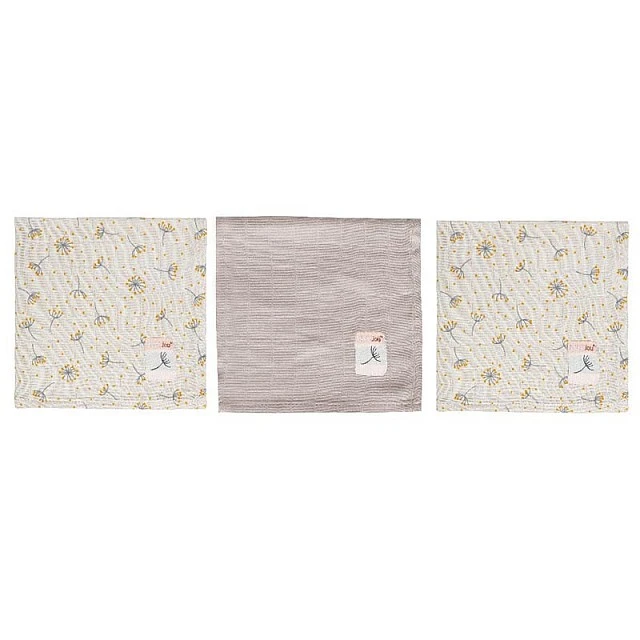 Bebe-Jou 3pcs. Cloth nappies for face 32x32cm Wish Grey