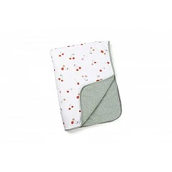 Doomoo Памучно одеяло Dream - Cherries Green 75x100см