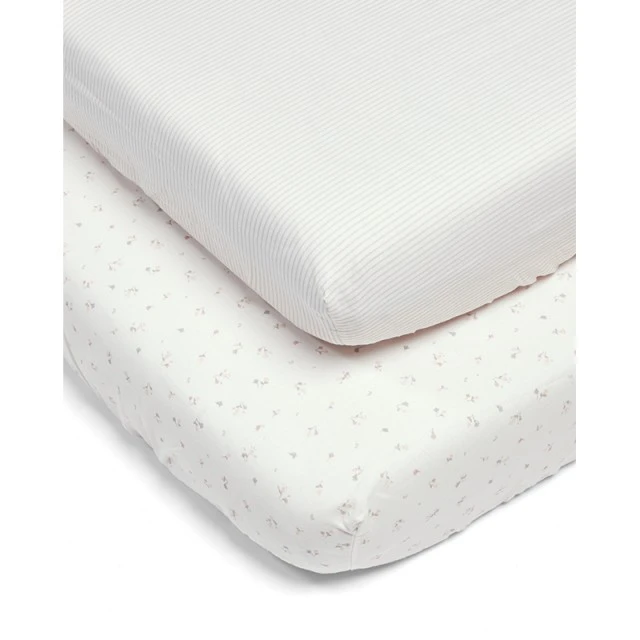 Mamas & Papas Elastic bed sheet - 2 pieces 70x142cm - WTTW Floral