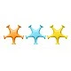 Ubbi Set of 3 bath toys - Starfish