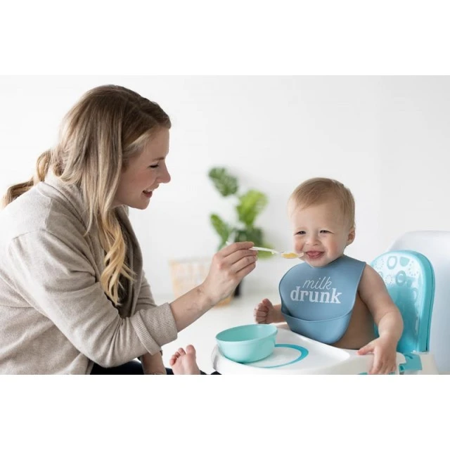 Pearhead Set of 2 silicone bibs - Milk Drunk