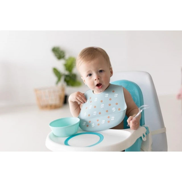 Pearhead Set of 2 silicone bibs - Milk Drunk