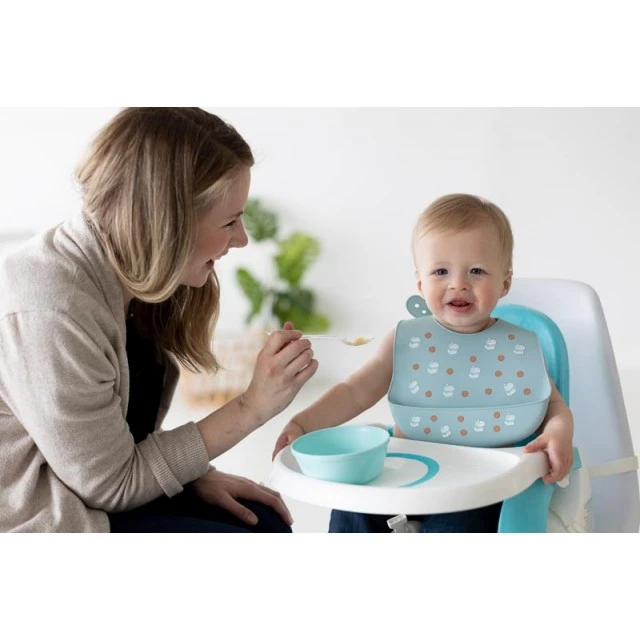 Pearhead Set of 2 silicone bibs - Milk Drunk